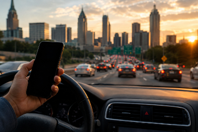 Why Distracted Driving Risks Can Increase During Atlanta’s August Traffic Rushes